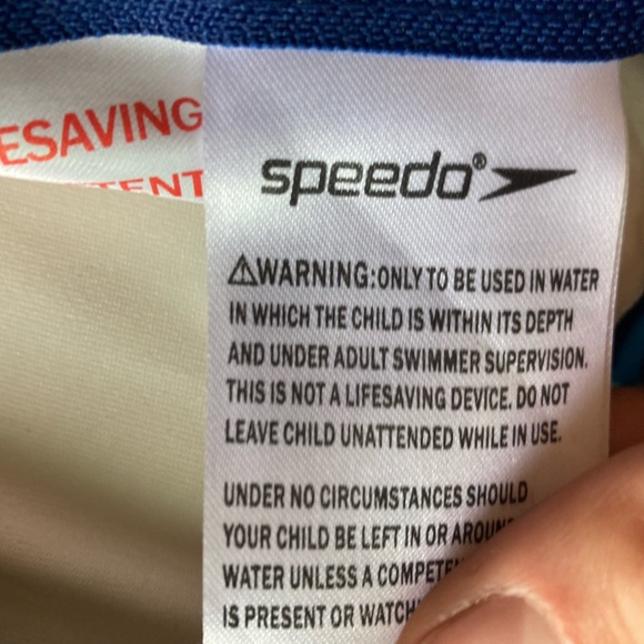 Speedo Kids Blue Swim Suit - Built in Life Jacket - Picture 3 of 5